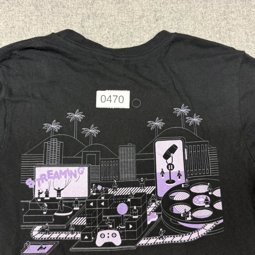 Lane Seven | Bloomberg Screentime Graphic T-Shirt | S | Black | Cotton Tech Tee
